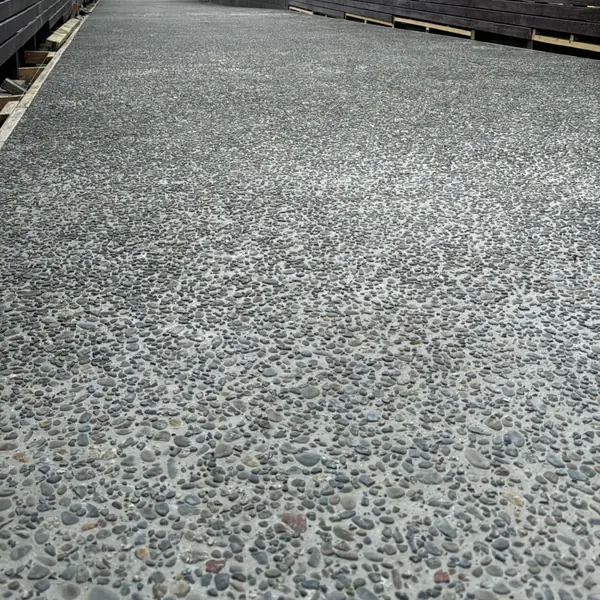 Exposed aggregate finish, close up, Adelaide