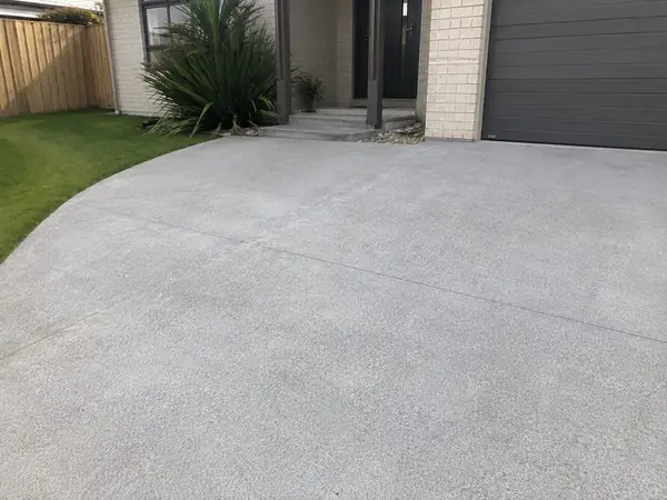Exposed aggregate driveway and entry path in Norwood