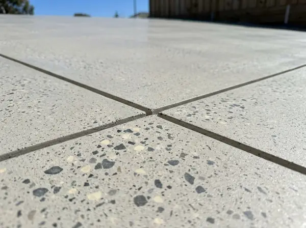 Medium exposure, honed concrete