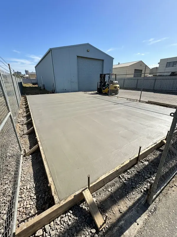 Workshop slab at a small industrial unit, Port Adelaide
