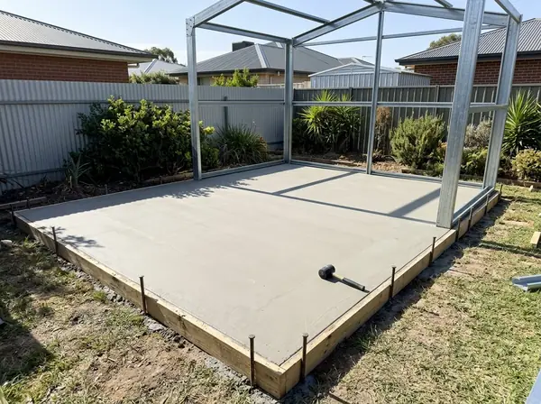 Shed and workshop slabs, concrete slabs