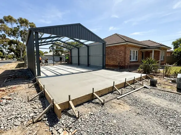 Garage and carport slabs, concrete slabs